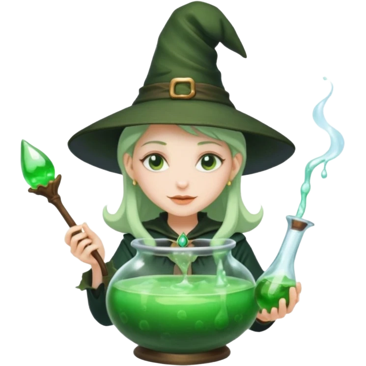 green witch cooking potion emoji