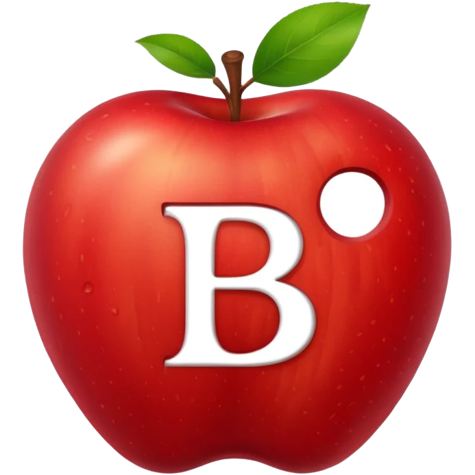 Empty apple like o with letter B in the midlle emoji