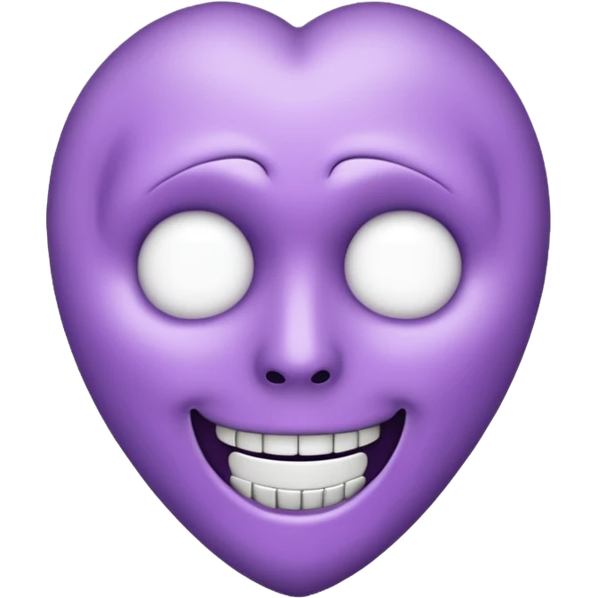 Light purple heart emoji with a Ghostface face emoji