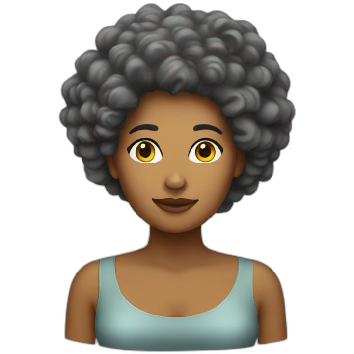 big haired woman emoji