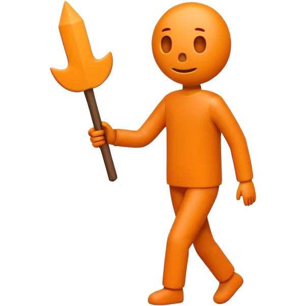 Orenge sticfigüre from alanbecker emoji