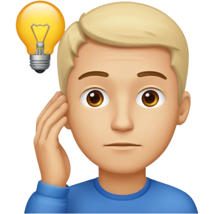 ligth man had an idea emoji