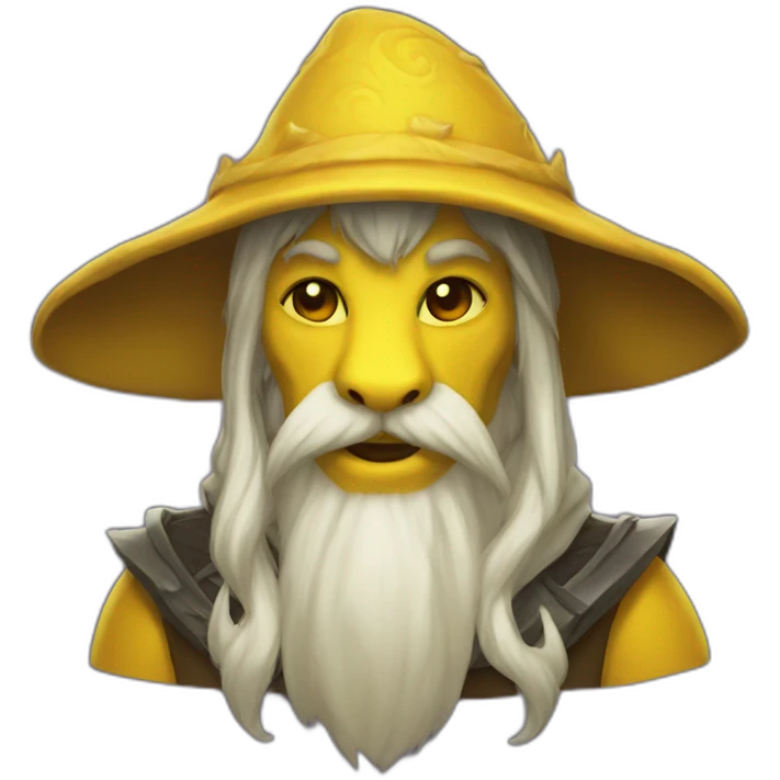Yellow dragonborn wizard emoji