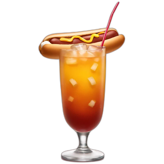 Hot dog cocktail emoji