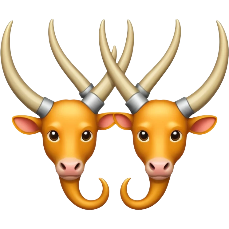 a pair of horns, isolated emoji