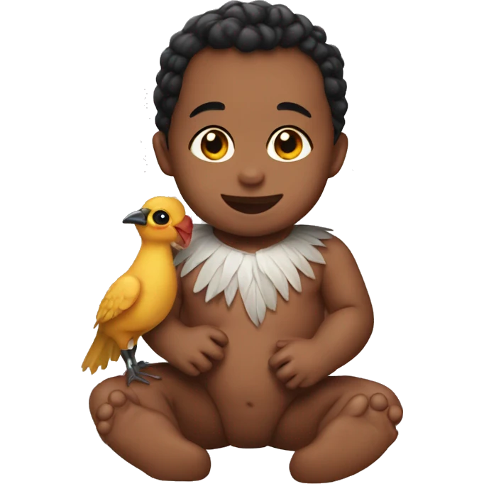 a baby with a peakcock costume emoji