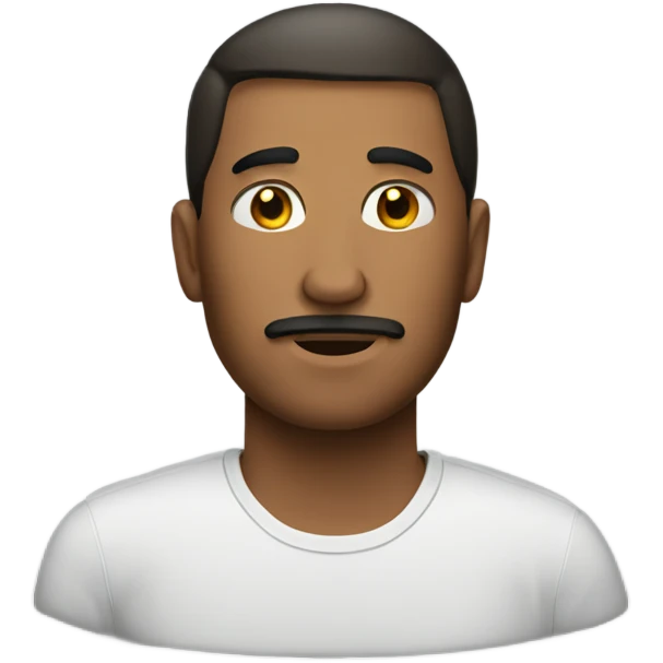 A man with a slipper face emoji