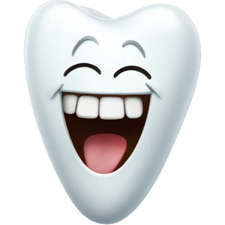 Happy tooth emoji