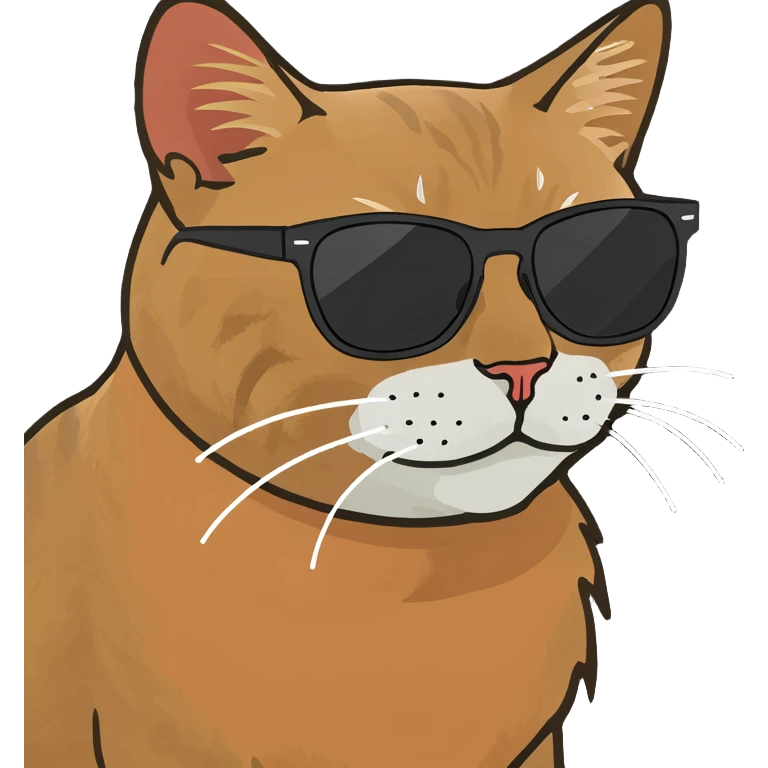 Cat with sunglasses emoji