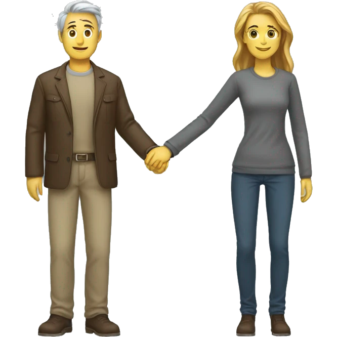 Un homme et une femme qui se serre  emoji