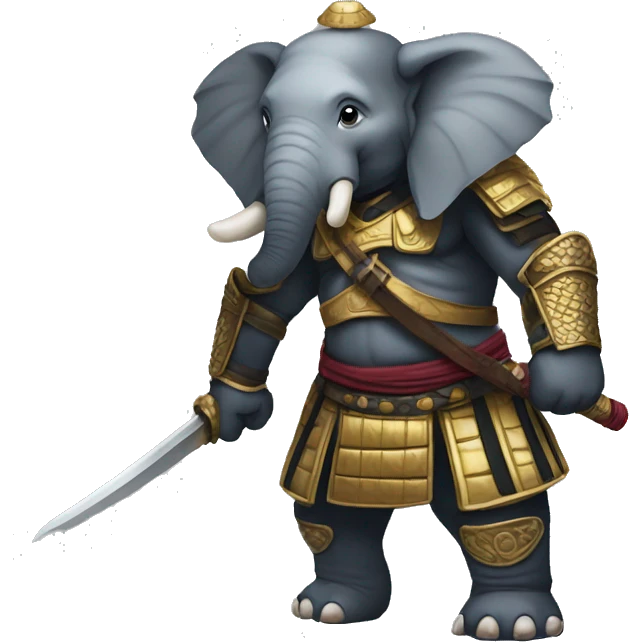 Éléphant samouraï  emoji