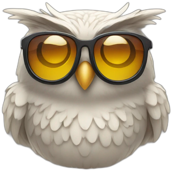 Owl with sunglasses emoji
