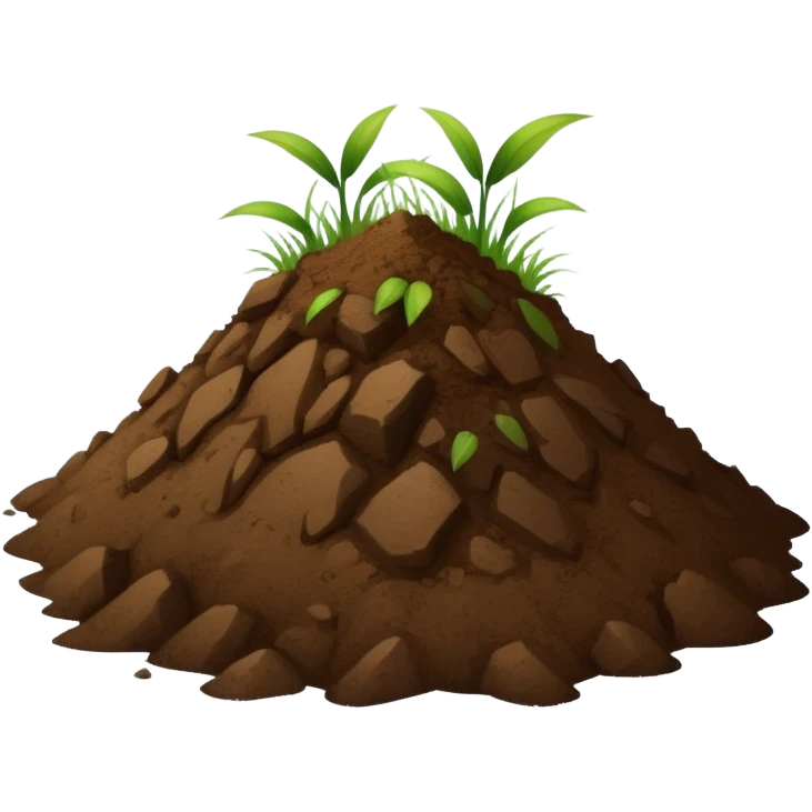 Dirt and grass emoji