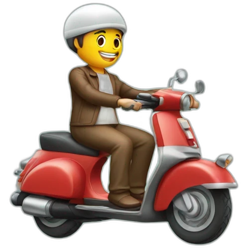 Pâtissier sur scooter emoji