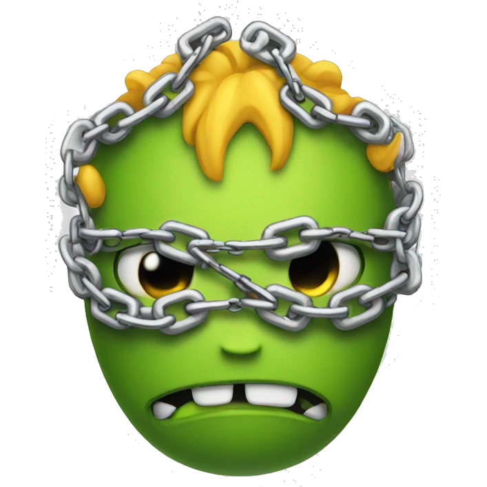 monster chained up emoji