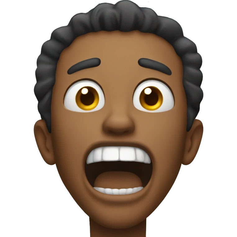 man screaming emoji