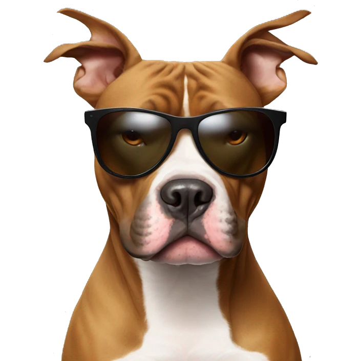 Pitbull in sunglasses emoji