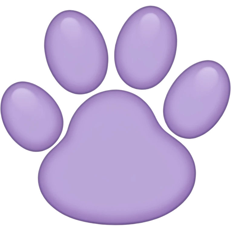a pastel purple pawprint emoji