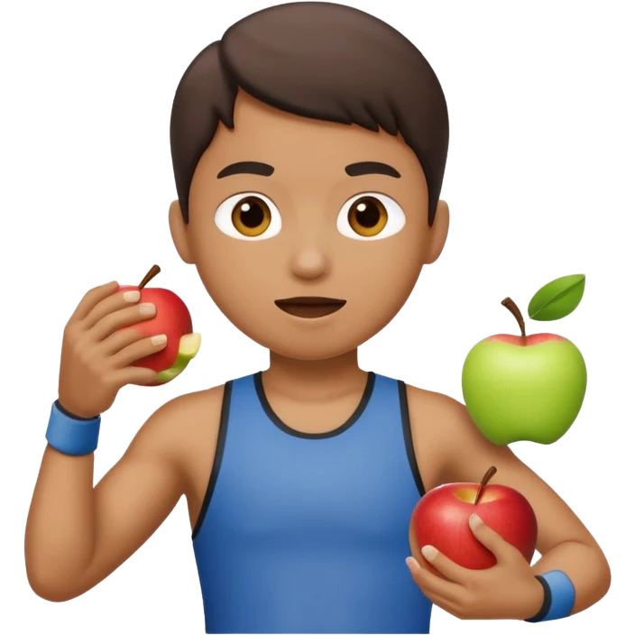Eating while working out emoji