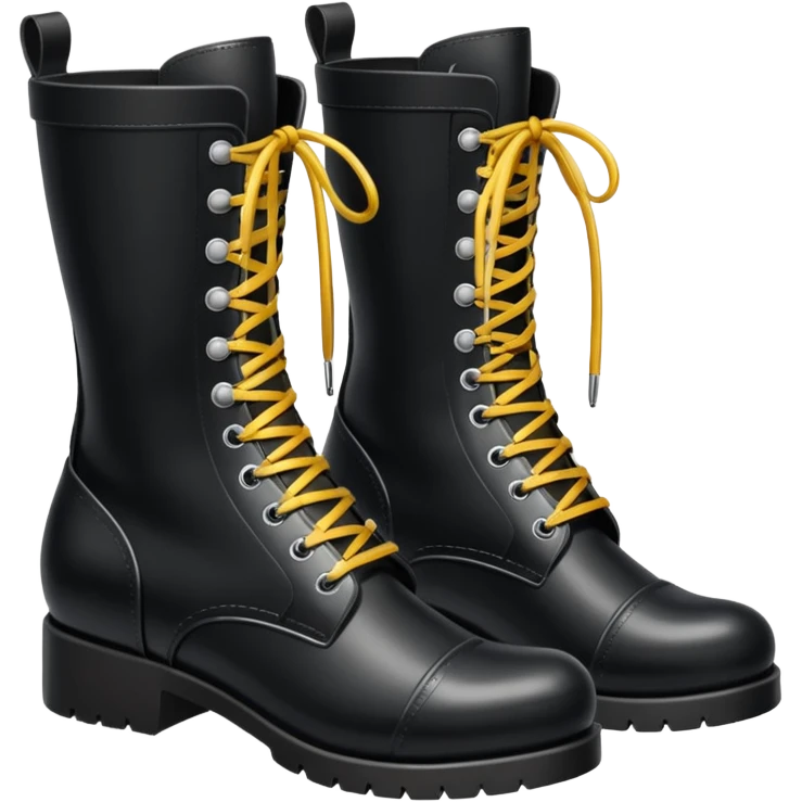 A pair of black boots emoji