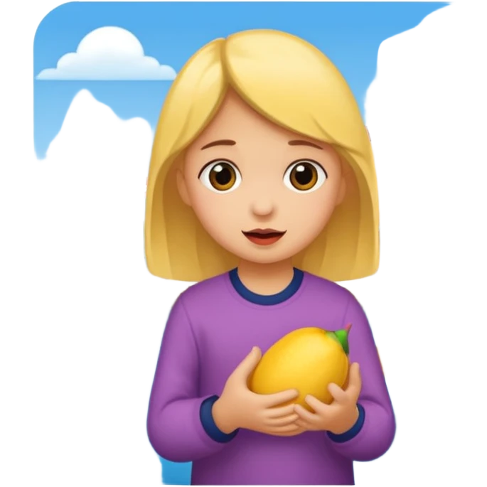 Una niña besando un niño en la boca emoji