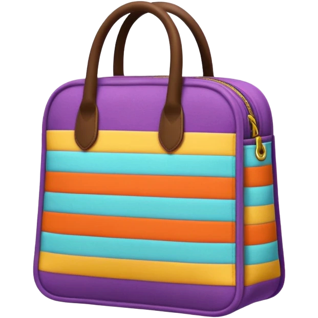 striped bag colorful emoji