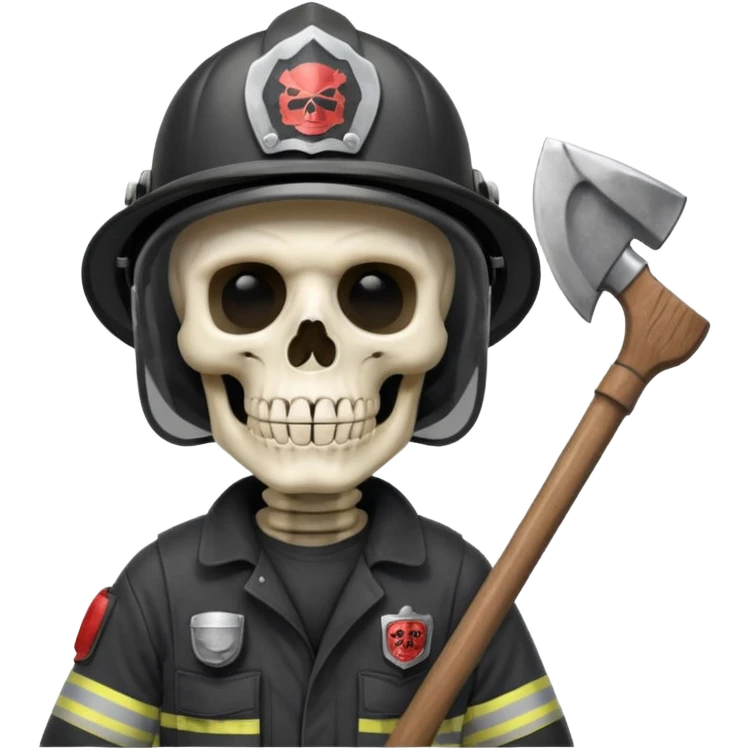 skeleton firefigjhter emoji