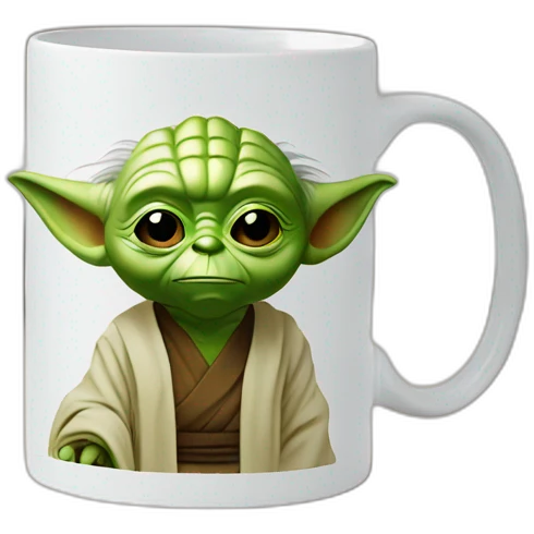 Yoda tiens un mug emoji