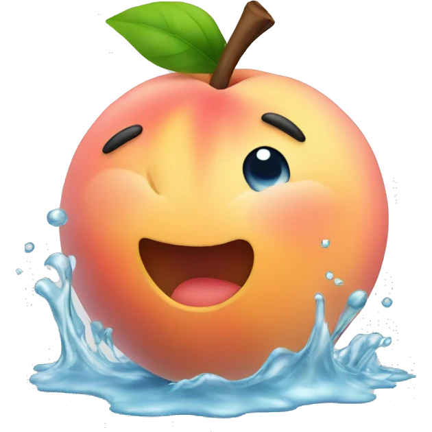 peach with water emoji