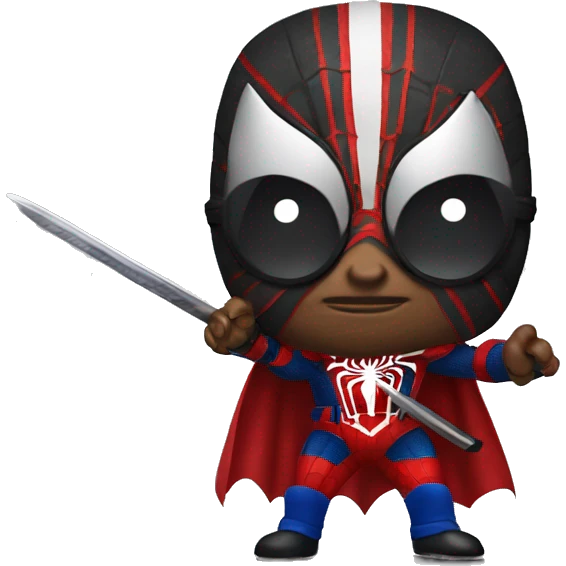 King Spider-man with a sword emoji