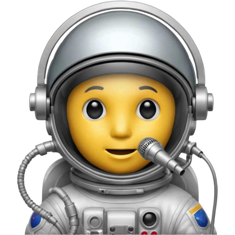 Astronaut helmet with Small microphone boom near the mouth. emoji
