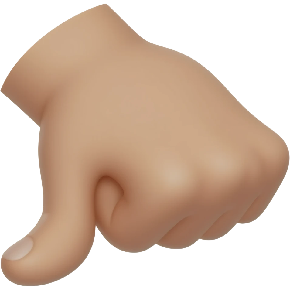 Keep image above, but reverse the thumb position.  The hand position is backwards emoji