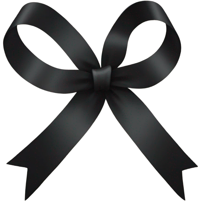 Black ribbon emoji