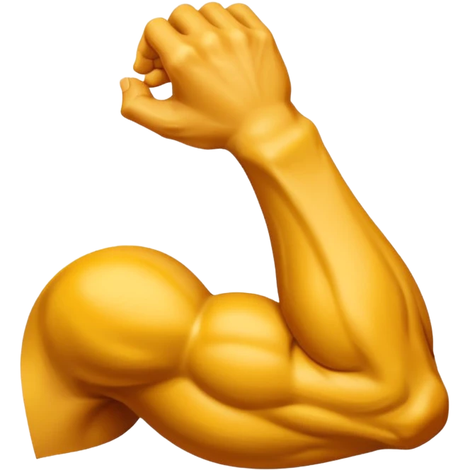 Brazo izquierdo musculoso amarillo emoji