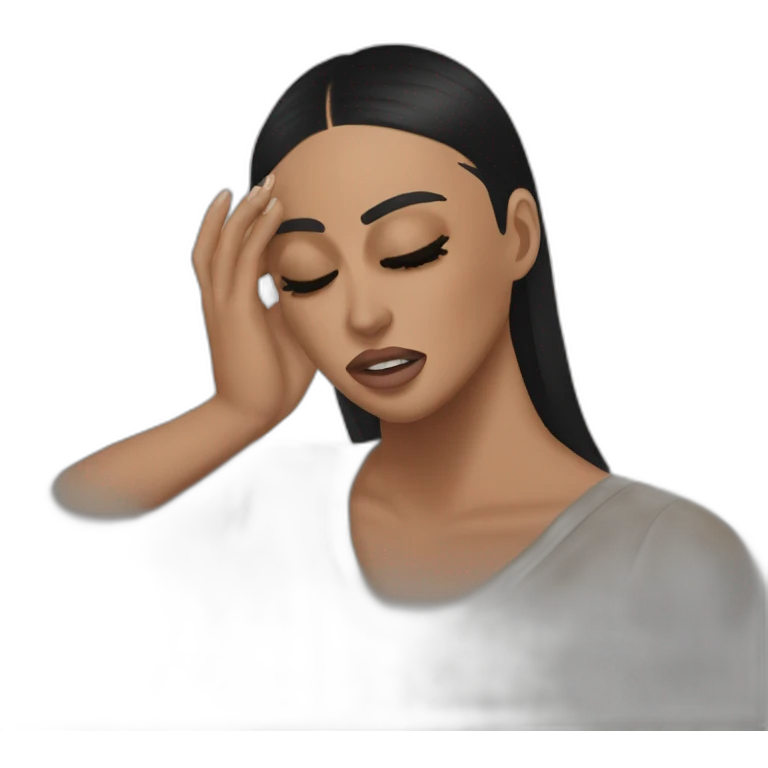 Kim Kardashian making Travis Scott cry emoji