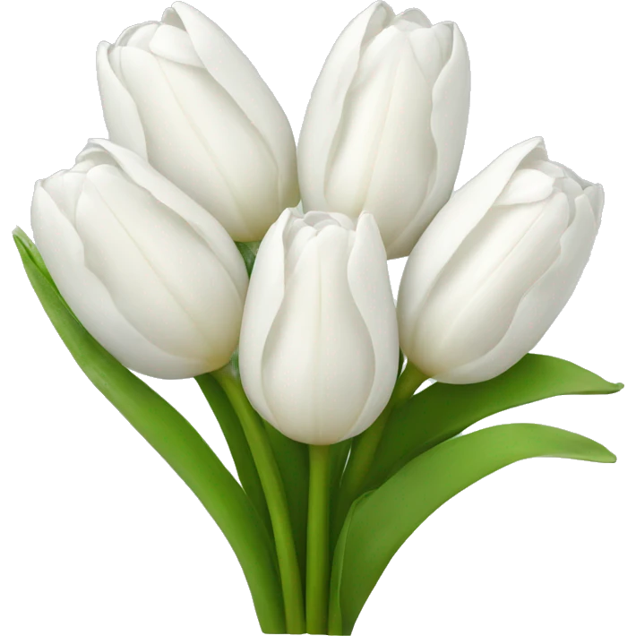 white tulip bouquet  emoji