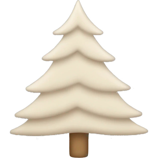 Beige simple chic Christmas tree emoji
