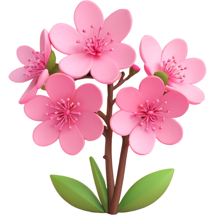 pink cherry blossom flower emoji