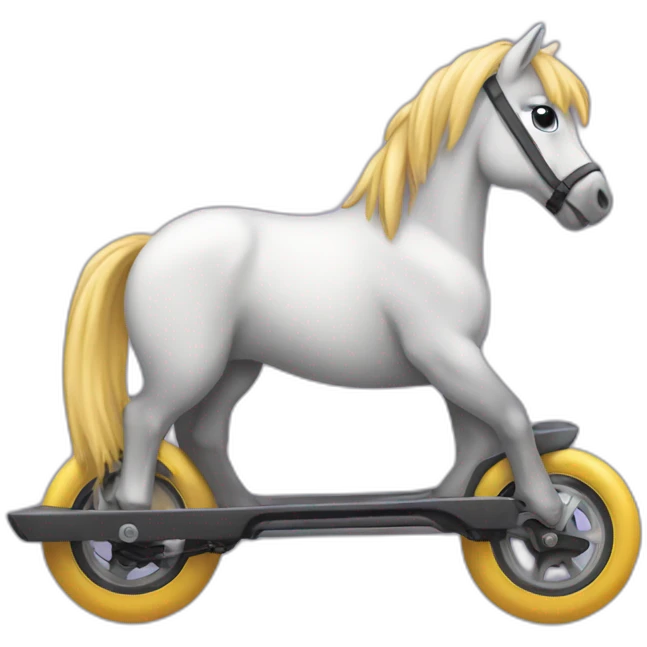 Poney sur trottinette emoji