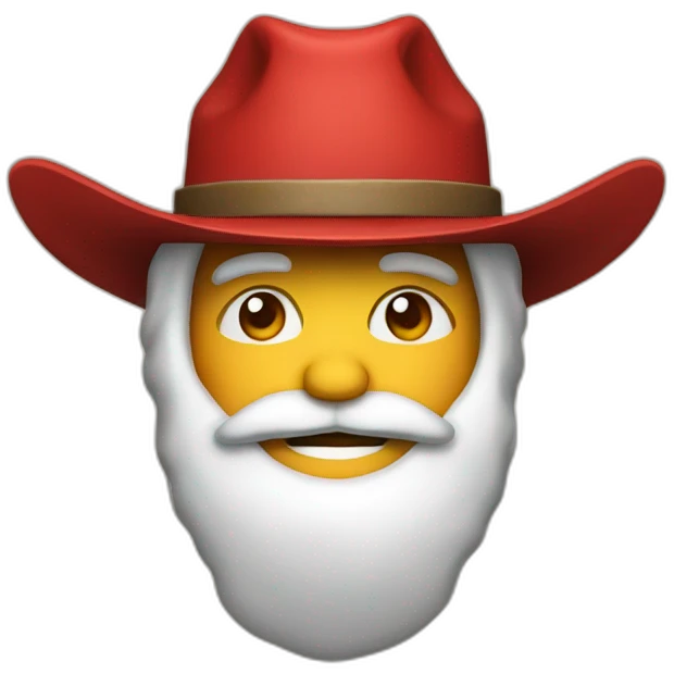 Santa with a cowboy hat emoji