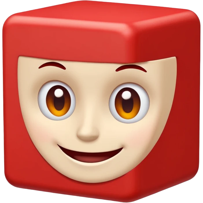 red cube character face emoji