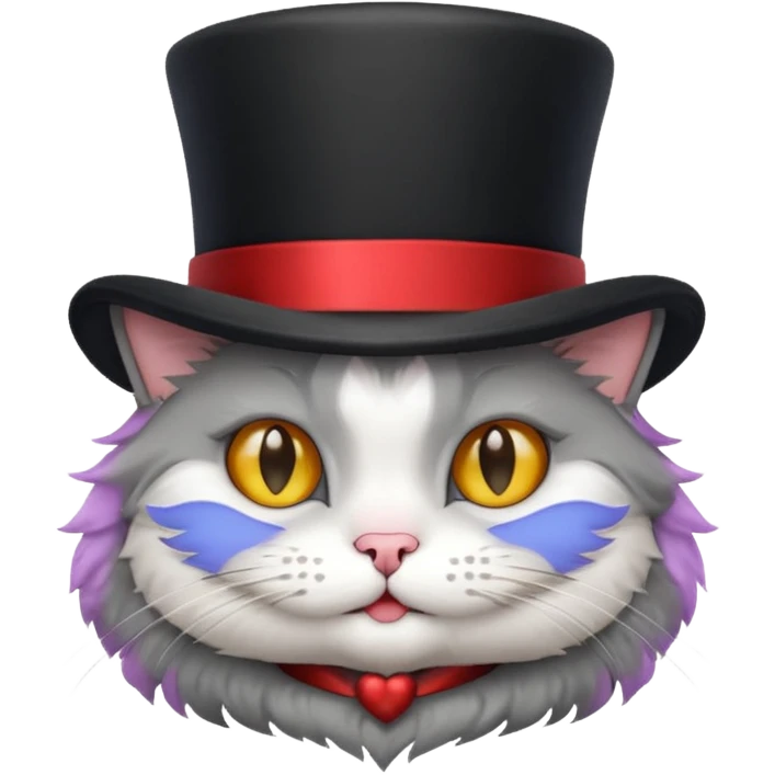 A cat with a top hat emoji
