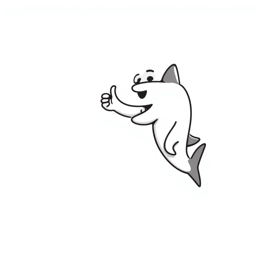 shark giving a thumbs up emoji