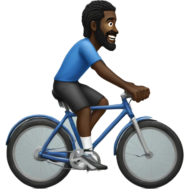 Adebayor sur vélo  emoji