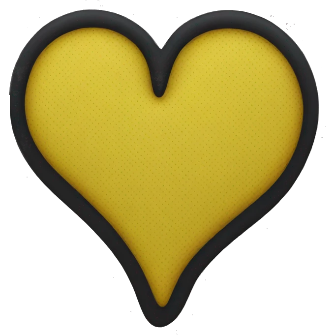 Half black and yellow heart emoji