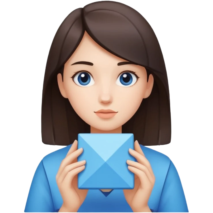 girl with a square emoji