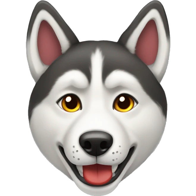 Husky wearing a red collar  emoji