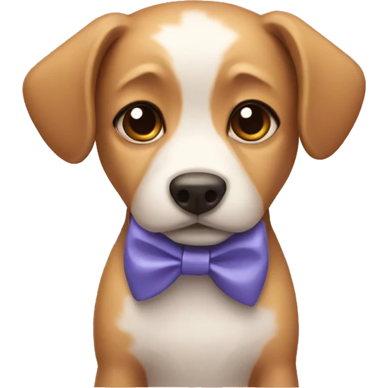 dog with a bow emoji