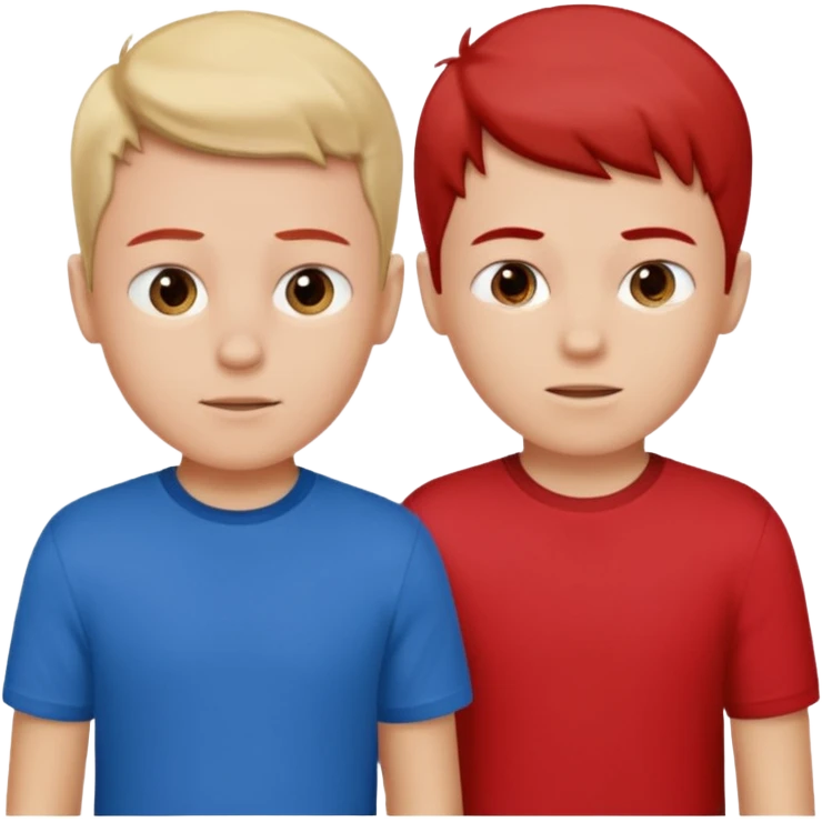 Two boys talking to each other. emoji
