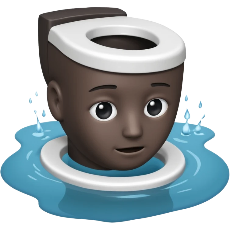 Sibidi toilet with a head inside the water  emoji